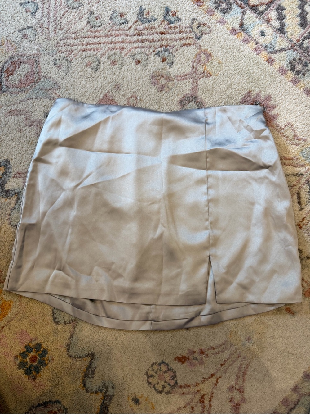 wild fable Sulver Satin Mini Skirt